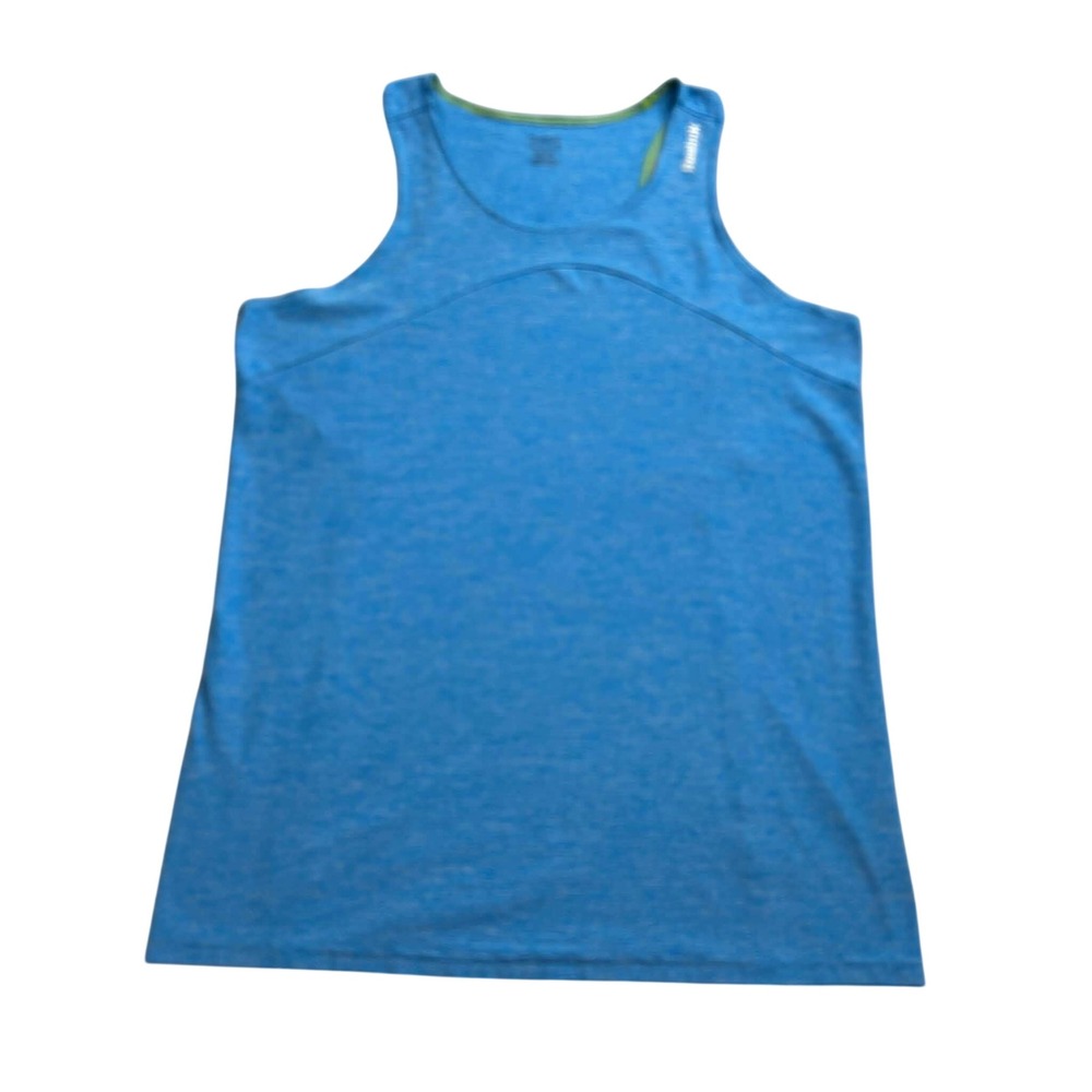 Reebok PlayDry Mens Blue Space Dye Athletic Tank Top Sleeveless Shirt XL